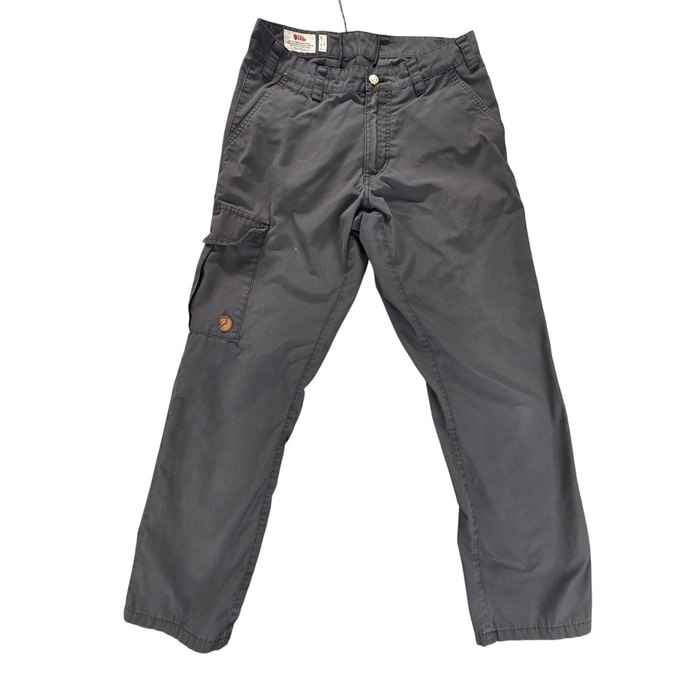 Fjallraven Pants Mens 29x30 Gray Cargo Zip Fly Hiking Outdoor Trousers